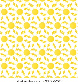 Sun Pattern for summer in vector background