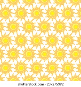 Sun Pattern for summer in vector background