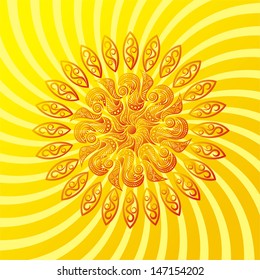 Sun pattern vector illustration