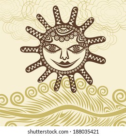 Sun pattern vector illustration