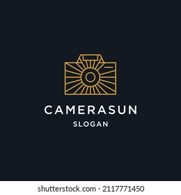 sun photography logo icon vector
