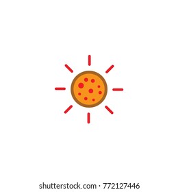 Sun pizza logotype