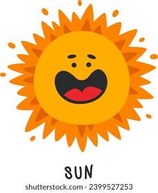 Ilustración del vector de caracteres del planeta de Sun