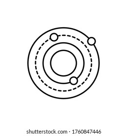 sun, planet concept line icon. Simple element illustration. sun, planet concept outline symbol design from space set. Can be used for web and mobile