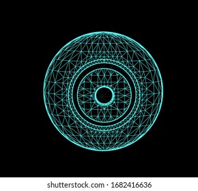 Sun, the planet responsible in astrology for the spirit, self, life energy, etc. Vector 3d illustration