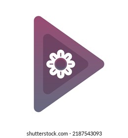 elemento icono de plantilla de diseño de degradado de logotipo de reproducción solar