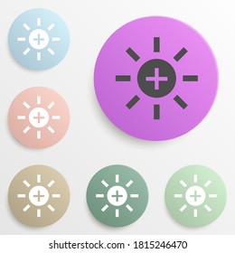 sol con un conjunto de colores más distintivo. Glifo simple, vector plano de iconos web para ui y ux, sitio web o aplicación móvil
