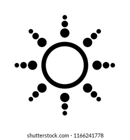 sun with point rays logo design vector