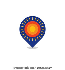 Sun Position Logo Icon Design