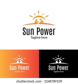 Design-Vorlage für das Sun-Power-Logo