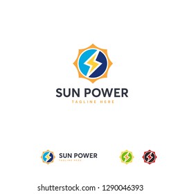 Sun Power logo designs template, Solar Energy logo template