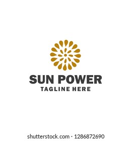 Sun power logo or flower illustration