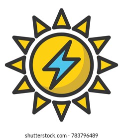Sun Power Vector Icon