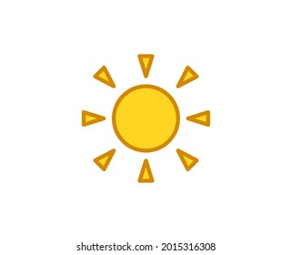 Sun premium line icon. Simple high quality pictogram. Modern outline style icons. Stroke vector illustration on a white background. 