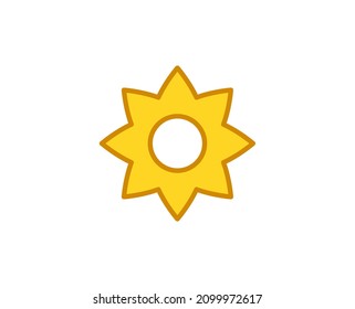 Sun premium line icon. Simple high quality pictogram. Modern outline style icons. Stroke vector illustration on a white background. 