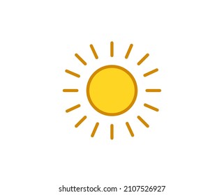 Sun premium line icon. Simple high quality pictogram. Modern outline style icons. Stroke vector illustration on a white background. 