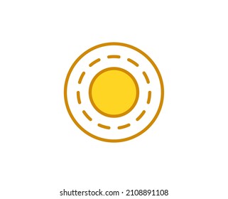 Icono de línea superior Sun. Pictograma sencillo de alta calidad. Iconos modernos de estilo de contorno. Ilustración vectorial de trazo sobre un fondo blanco. 