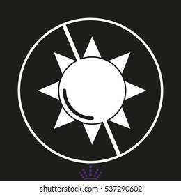 sun, prohibition, icon, vector illustration EPS 10