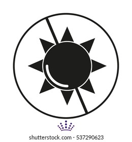 sun, prohibition, icon, vector illustration EPS 10