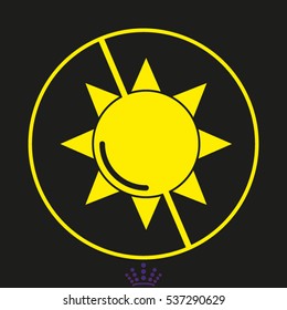 sun, prohibition, icon, vector illustration EPS 10