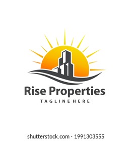 sun properties logo design template