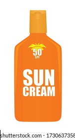Sun protect cream. vector illustration