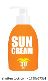 Sun protect cream. vector illustration
