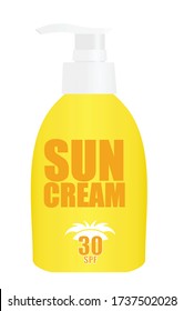 Sun protect cream. vector illustration