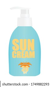 Sun protect cream. vector illustration