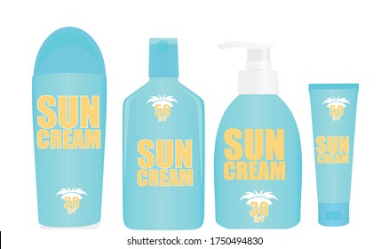 Sun protect cream. vector illustration