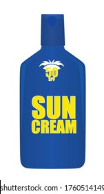 Sun protect cream. vector illustration