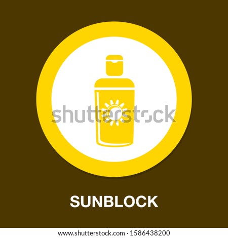 Sun protect. Flat illustration of sun cream vector icon. lotion sign symbol