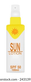 Sun protect lotion. vector illustration