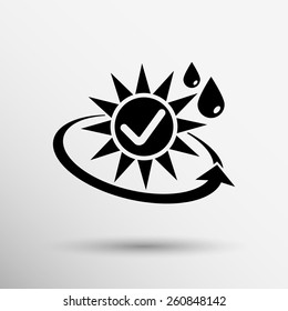 sun protection block icon sunblock skin vector isolated.