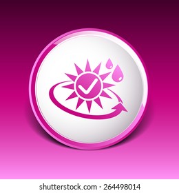 sun protection block icon sunblock skin vector isolated .