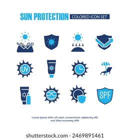 sun protection colored icon Vector design good for website and mobile app