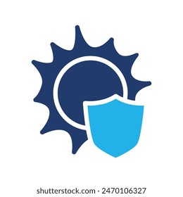 sun protection colored icon vector design good for website and mobile app