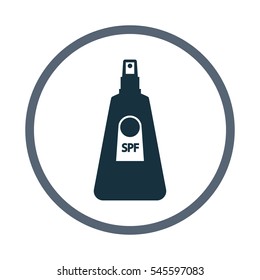Sun protection cream icon. Simple design for web and mobile