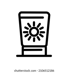 sun protection cream icon or symbol design