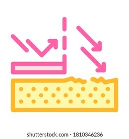 vector de icono de color de capa crema de protección solar. signo de capa de crema protectora solar. ilustración de símbolo aislado