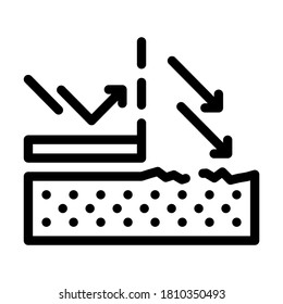 vector de icono de la línea de la capa crema de protección solar. signo de capa de crema protectora solar. símbolo de contorno aislado ilustración negra
