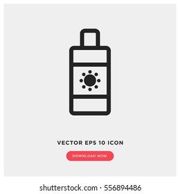 sun protection cream vector icon