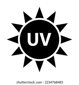 Sun protection factor icon, uv radiation block symbol, sun protect skin vector illustration .