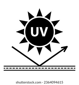 Sun protection factor icon, uv radiation block symbol, sun protect skin vector illustration .