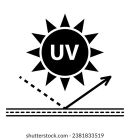 Sun protection factor icon, uv radiation block symbol, sun protect skin vector illustration .