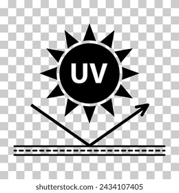Sun protection factor icon, uv radiation block symbol, sun protect skin vector illustration .