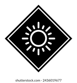Sun protection factor icon, uv radiation block symbol, sun protect skin vector illustration .