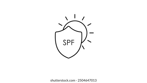 Sun Protection Factor Vector Illustration Icon