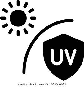 sun protection in flat design style