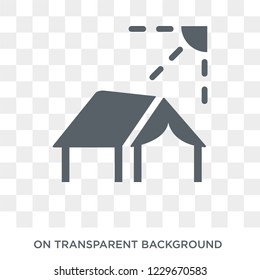 Sun protection icon. Sun protection design concept from Camping collection. Simple element vector illustration on transparent background.